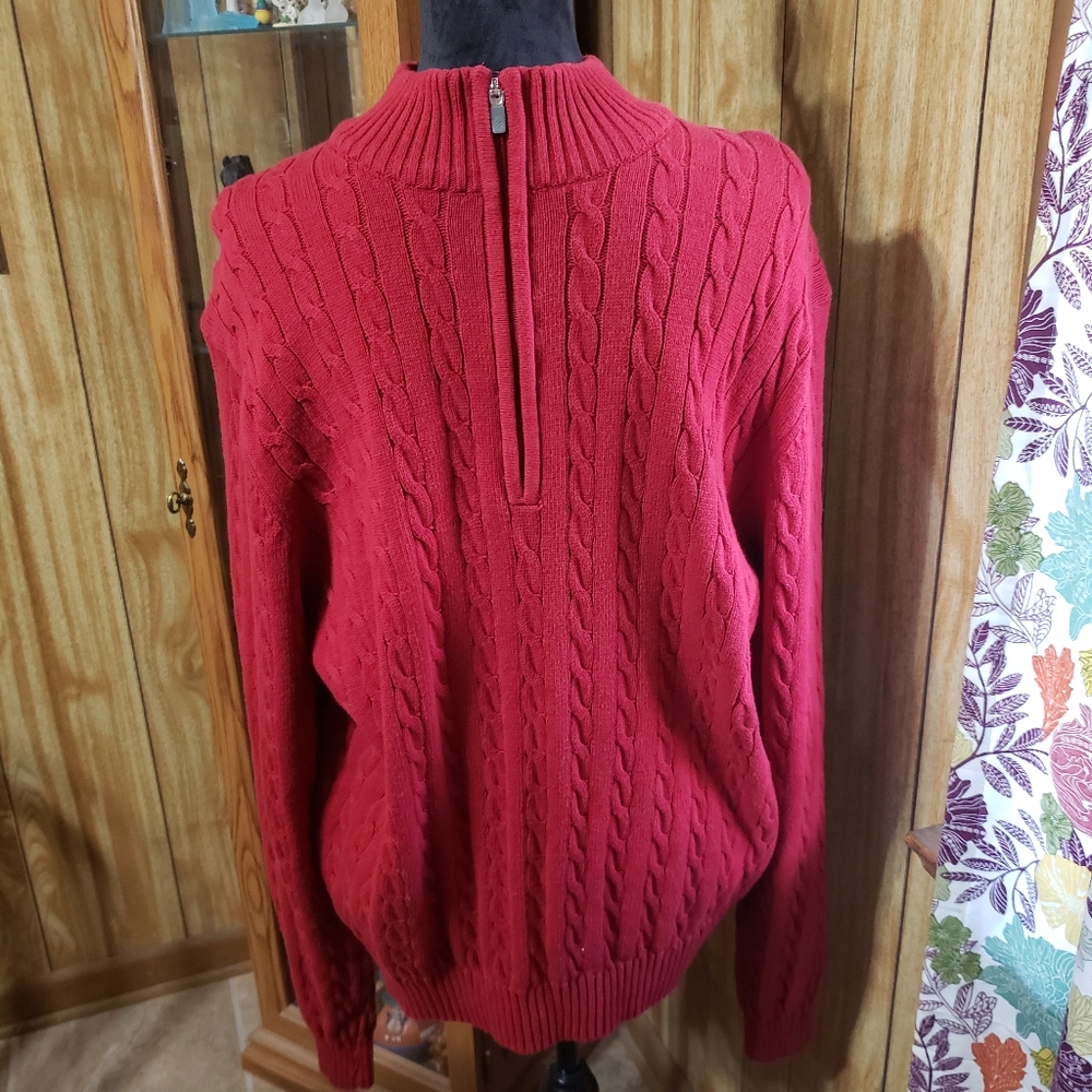 Izod Cable Knit zip sweater